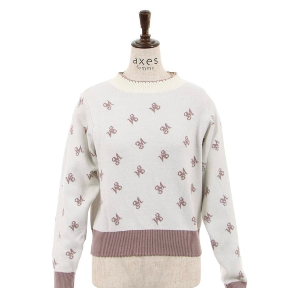 Axes femme Logo jacquard knit pullover